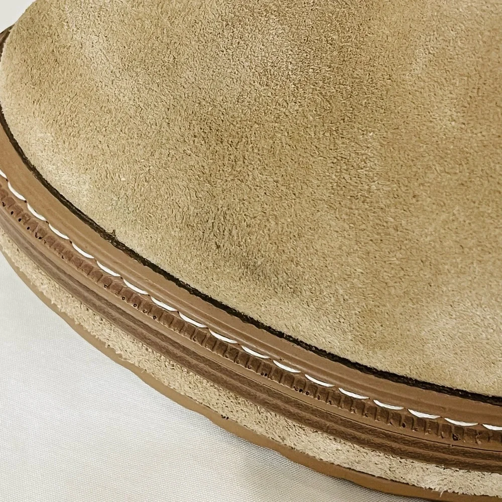 Steve Madden Suede Leather Platform Heeled Ankle Booties Size 9 - Picture 10 of 12